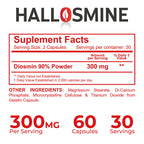 Hallusa Natural Diosmin Circulation - Support for Circulation and Veins - DIOSMIN - DIOSMINE- DIOSMINA - Circulation & Vein Support Supplement