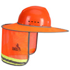 UNCO- Hard Hat Sun Shield, 3 Pack, Orange, Full & Standard Brim Mesh Sunshade High Visibility Reflective, Hard Hat Accessories