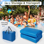 Goplus Pool Cover, 12 x 24 FT Solar Blanket 12 Mil with Carrying Bag for In-Ground and Above-Ground Swimming Pools, Rectangle Hot Tub SPA Thermal Blanket, Blue Bubble