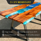 TAKIMO 32OZ 3X UV Resistant Crystal Clear Epoxy Resin Kit, 1:1 High Gloss