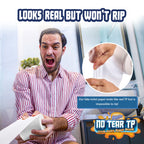 Gagster No Tear Toilet Paper Prank - Unrippable TP Roll, No Rip Toilet Paper Trick, Practical Joke for Adults & Kids, April Fools Day Gag, Novelty Toilet Paper, 1 Roll White