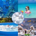 Fwxdbwyl 3.1 Lbs Pool Filter Balls for Sand Filter, Eco-Friendly Filter Balls Replace 100 lbs Pool Filter Sand, Lightweight and Reusable Fiber Ball, Pool Filter Media Balls for Swimming Pool