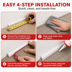 0.25" x 0.25" Mini Quarter Round Molding, 10FT Ultra-Slim Peel and Stick Trim for Small Gaps, Countertop Wall Seam, Window Sill, Desk & Cabinet Edge, Flexible Self Adhesive Finishing Strip