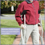 SPRING SEAON Underarm Crutch Pads, Velvet Padded Crutches Covers Non Slip Padding Cushion Crutch Accessories （black）