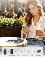 SOXONO Solar Power Bank 40000mAh PD20W Fast Charging Portable Solar Charger