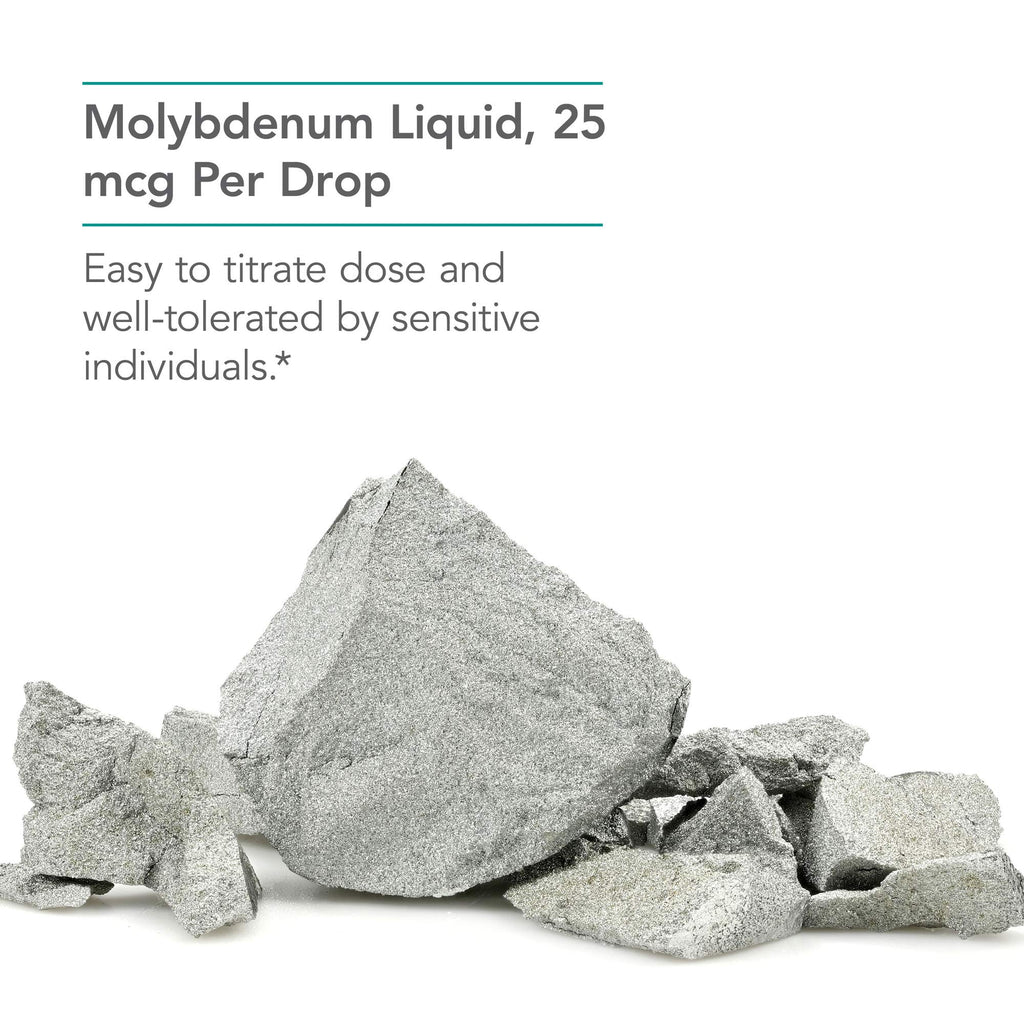 NutriCology Liquid Molybdenum - Trace Mineral Drops - 25 mcg Molybdenum Per Drop - Sulfur & Metabolism Support - Hypoallergenic - 200 Servings - 1 fl oz