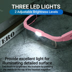 YOCTOSUN Magnifying Glasses with Light, Rechargeable Magnifying Headset with 5 Detachable Lenses 0.75X-4.0X and 3 LED Lights, Hands Free Headband Magnifier for Close Work Hobby Crafts Jewelry