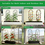 2 Pack 45" Metal Garden Trellis for Climbing Plants, Adjustable Angles