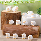 Guiqulai 100pcs Mini Resin Sheep Figurines Garden Decor Ornaments（White）