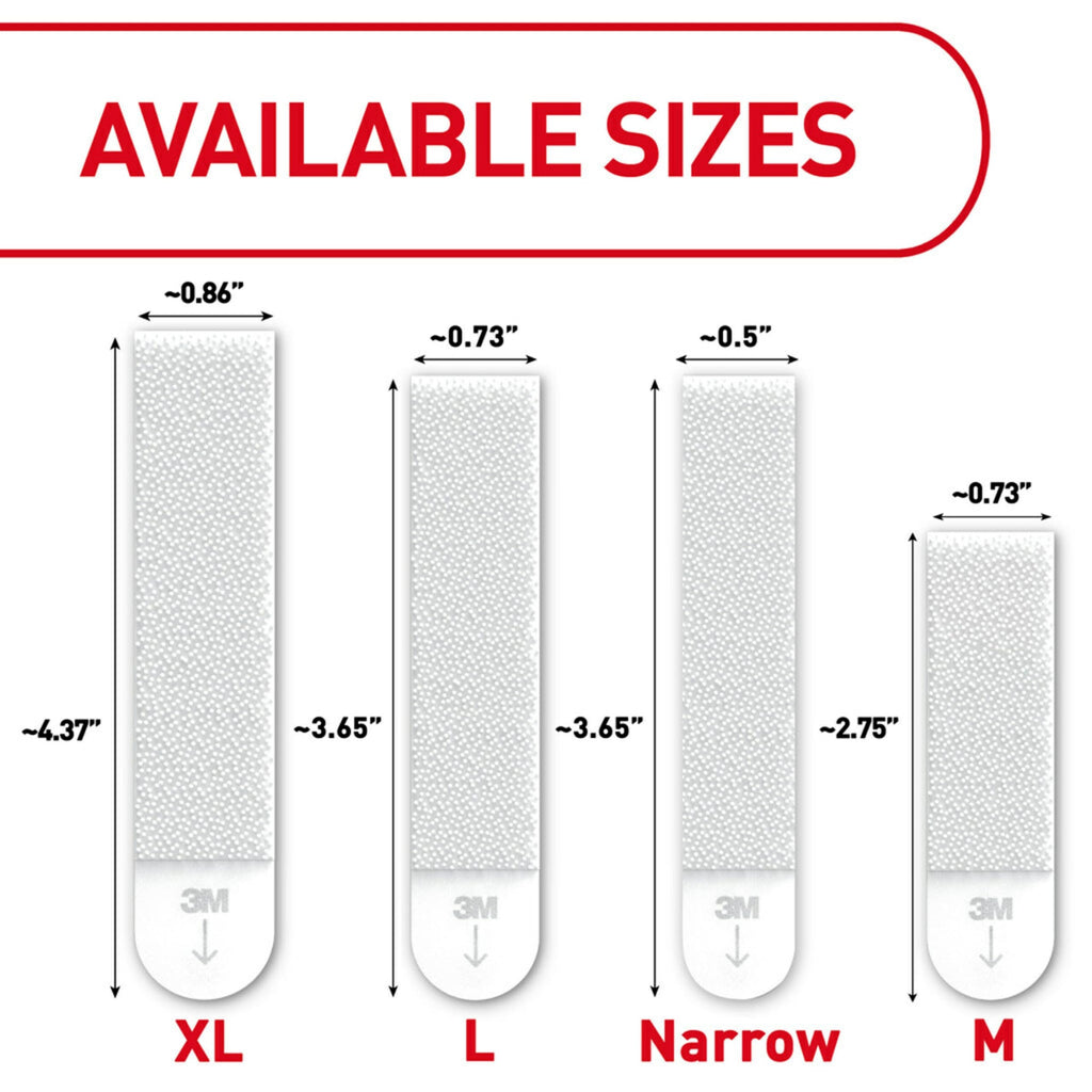 Command 15, 10, & 5 lb Large, Medium and Small 32 Pairs Picture Hanging Strips (64 Strips), Damage-Free Hangers for Picture Frames, No Tools Required, Great for Home Room Wall Decor, White Adhesive