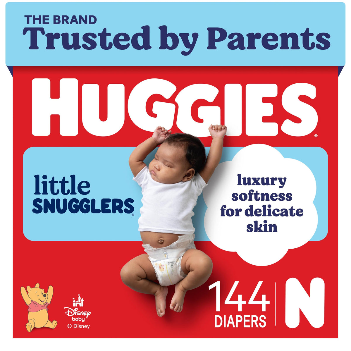 Huggies Little Snugglers Newborn Diapers, 144 Count