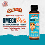 Barlean's Omega Pals Eye Health Liquid, Tangerine Flavored Omega 3 for Kids, Fish Oil Supplement with 500 mg of EPA & DHA Plus Lutein & Zeaxanthin Vitamins for Blue Light Support, 8 oz