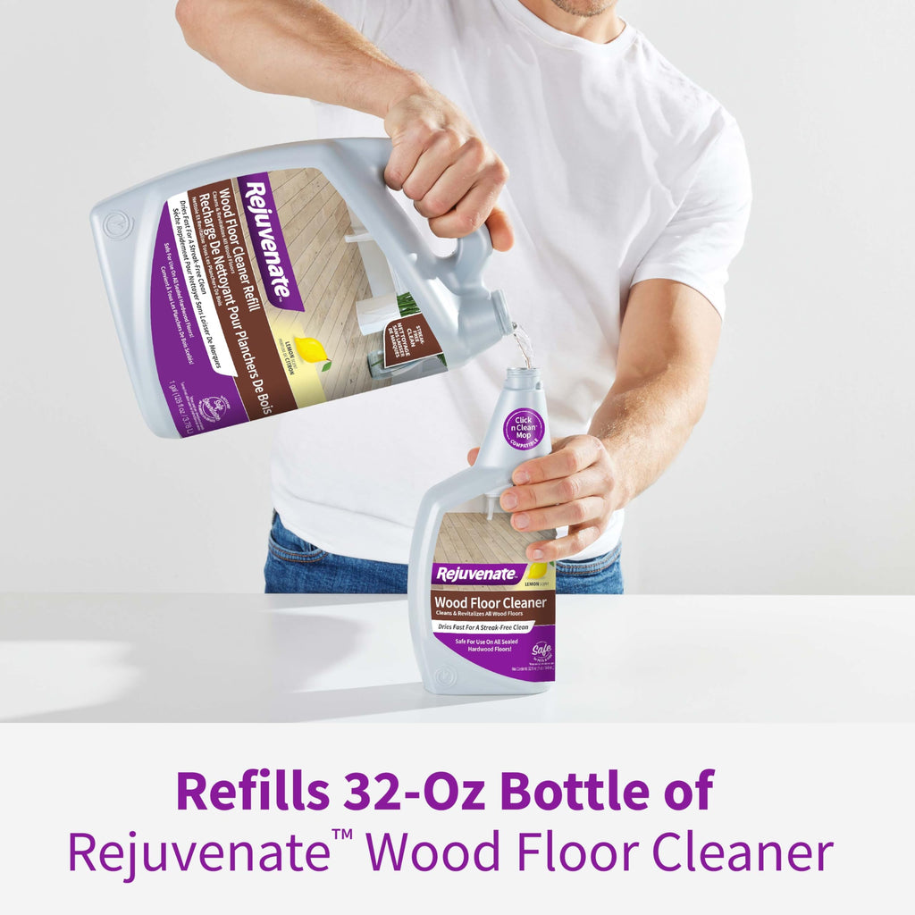 Rejuvenate Wood Floor Cleaner Refill 1 Gal, Lemon Scent