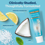 Lumineux Teeth Whitening Toothpaste 2 Pack Peroxide Free Enamel Safe for Sensitive Whiter Teeth, Fluoride Free, No Alcohol, Artificial Colors, SLS Free Dentist Formulated - 3.75 Oz