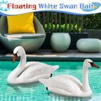 Geetery 2 Pcs Swan Decoy Pond Floating Decoration, Bird Deterrent for Geese