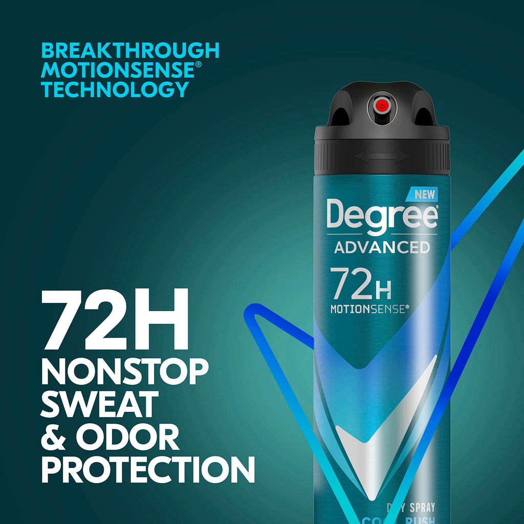 Degree Antiperspirant Deodorant Dry Spray Cool Rush 3.8 oz 3 Count