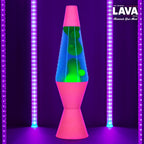 Lava The Original Lamp - 14.5" Neon Pink - Classic Liquid Motion Lamp - Green/Yellow and Blue Liquid - Item #2383 (Amazon Exclusive)