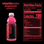 vitaminwater Power-C Dragonfruit, Flavored Water Beverage Bottles, 20 fl oz, 12 Pack
