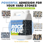 Teexpert Rock Glue for Landscaping: 2 Gallon New 2026 Formula Ready-to-Use Gravel Glue for Pea Gravel, Stones, Pebbles, River Rock – Strong Adhesion for Outdoor Landscape, Driveways Edge, Patio, Yard