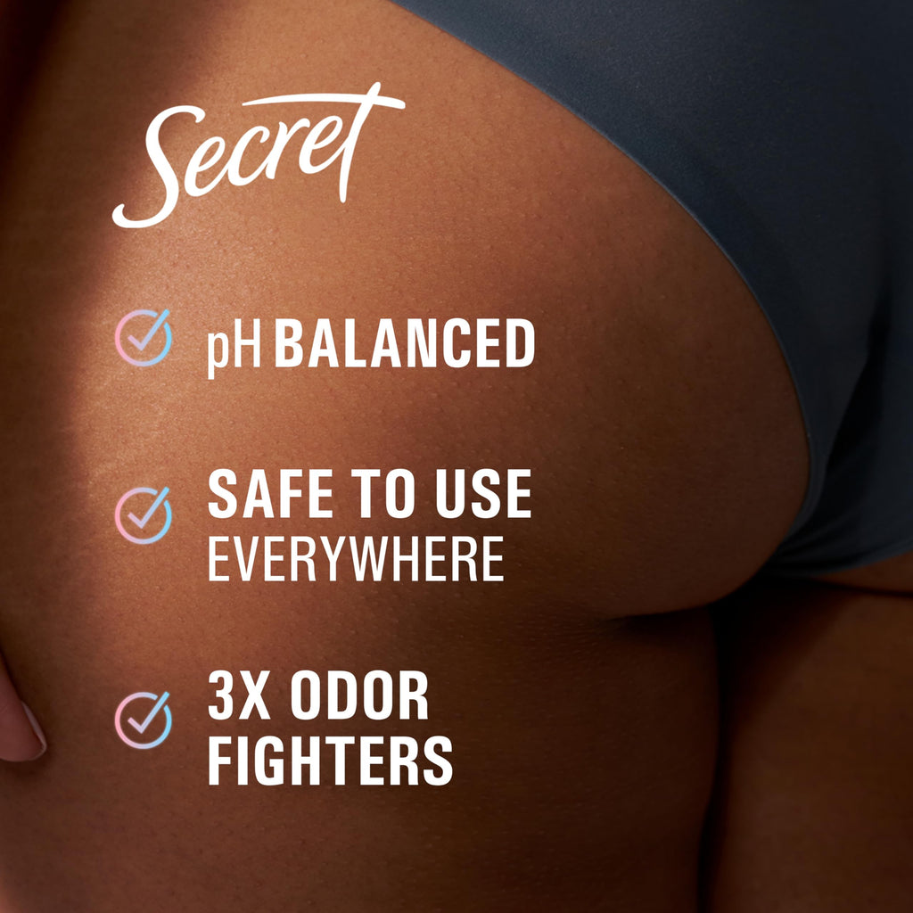 Secret Aluminum Free Whole Body Deodorant Spray for Women, 72hr Sensitive Freshness & Odor Defense, PH Balanced, Invisible Protection, Safe to Use Everywhere, Fresh Lilac & Waterlily Scent, 3.5 oz