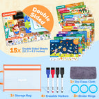 JoyCat Seek & Find Game Books - Preschool Learning Activity for Toddlers & Kids Ages 3-5, Travel Activities Toys for Road Trip Car Airplane, Busy Book, Birthday Gifts for Girls and Boys Ages 4-8