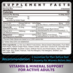 Zinc and Magnesium Supplement, Zinc Magnesium Aspartate Post Workout Gummies for Men Women, with Vitamin B6, B12, D3, Turmeric for Nighttime Recovery, Reduce Fatigue, Boost Immunity & Sleep, 120 Count