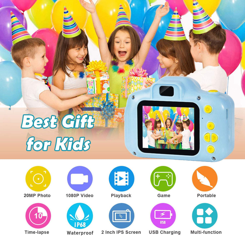 Agoigo Kids Waterproof Underwater Camera Toy for Boys Girls Ages 3-12, Blue