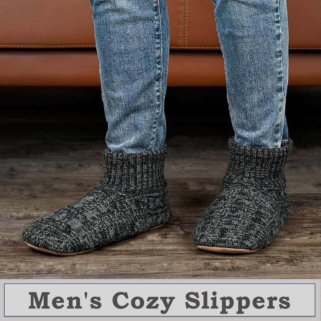 The Metluks Mens Slipper Socks Christmas Stocking Stuffers Cozy Gift 12-13