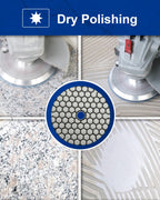 SHDIATOOL 7Pcs 4-Inch Dry Diamond Polishing Pads Grit 200 for Granite Marble Stone Sanding Pads Grinding Pads Abrasive Set