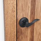 Design House Springdale One-Sided Non-Turning Dummy Door Lever, Matte Black, Decorative Interior Door Handle for Closet, Pantry, and French Doors, Reversible Surface Mount Hardware, 778878