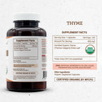 Secrets of the Tribe Thyme USDA Organic | Made with Vegetarian Capsules and Certified Organic Thyme (Thymus Vulgaris) Dried Leaf (120 Capsules)