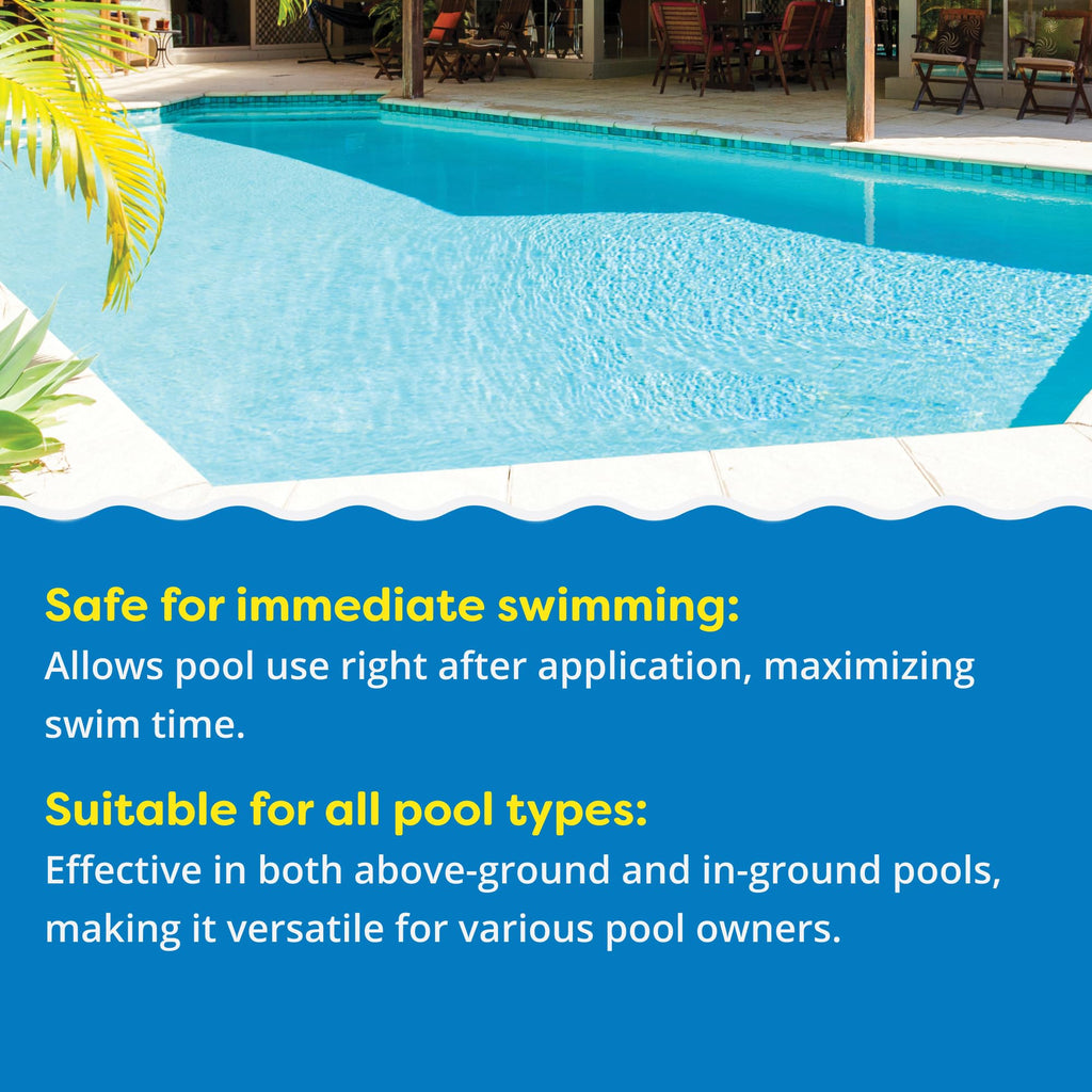 In The Swim Super Algaecide for Above Ground or Inground Swimming Pools – Low Odor, Non-Foaming Preventative for Yellow/Mustard Algae in Swimming Pools - 7.1% Chelated Copper – 1 Gallon