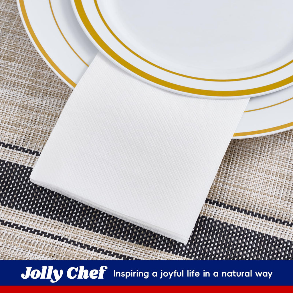 JOLLY CHEF 600 Pack Bathroom Paper Napkins Disposable Guests Hand Towels