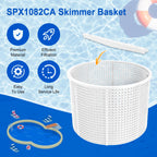 SPX1082CA Skimmer Basket Replacement for Hay-ward Swimming Pool Skimmer, Filter Basket Assembly with Handle Compatible with Aladdin B-152 Hay-ward SPX1082CA SP1082C Select Automatic Skimmers, White