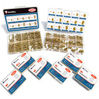Ktehloy 400Pcs Metric Heat Set Insert, M2 M2.5 M3 M4 M5 M6 Female Thread Knurled Nuts Assortment Kit, Brass Threaded Inserts for Plastic and 3D Printing Components (Threaded Inserts Ket)
