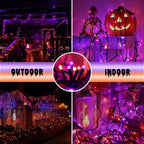 kemooie 500 LED Halloween Lights Outdoor, 164 FT Fairy Lights with 8 Modes