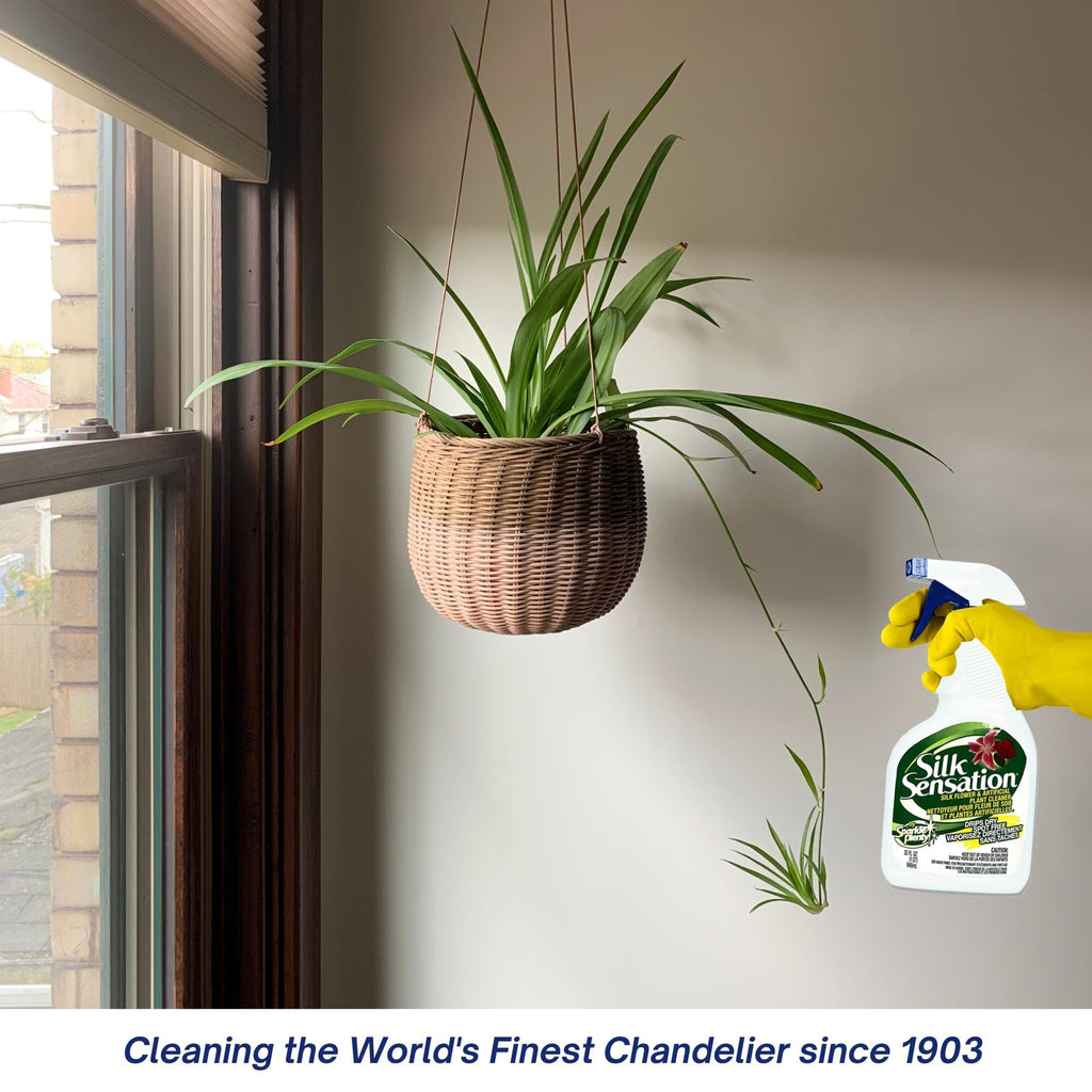 Sparkle Plenty Chandelier Cleaner Drip Dry Spray No Wipe Bundle - Silk Plant Cleaner Spray No Wipe - Dust Cleaning Supplies for Fake Plant, Artificial Flower, Shower Glass or Window Screen (32 oz)