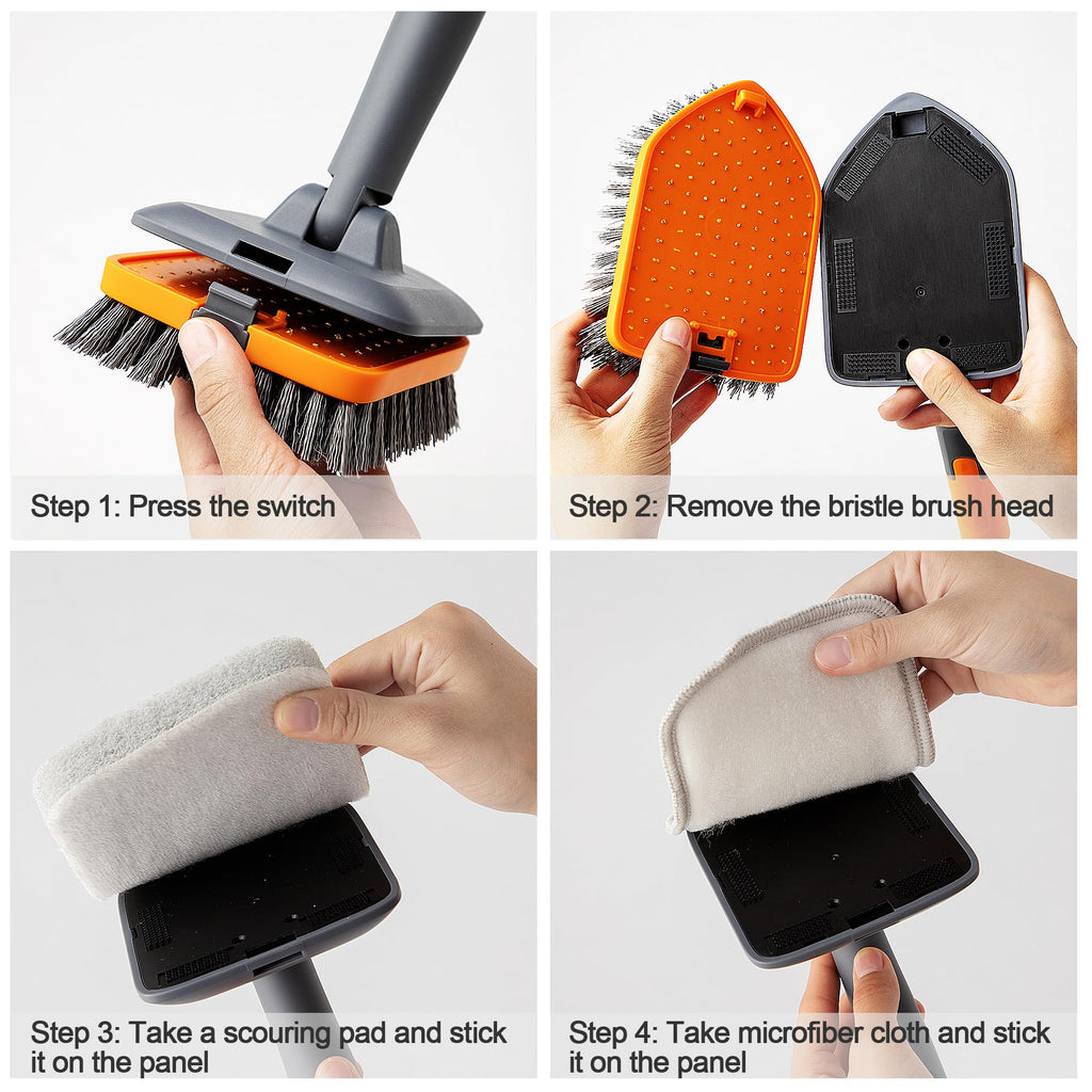CLEANHOME Tile Tub Scrubber Brush for Cleaning Toilet Wall,Bathtub,Sink