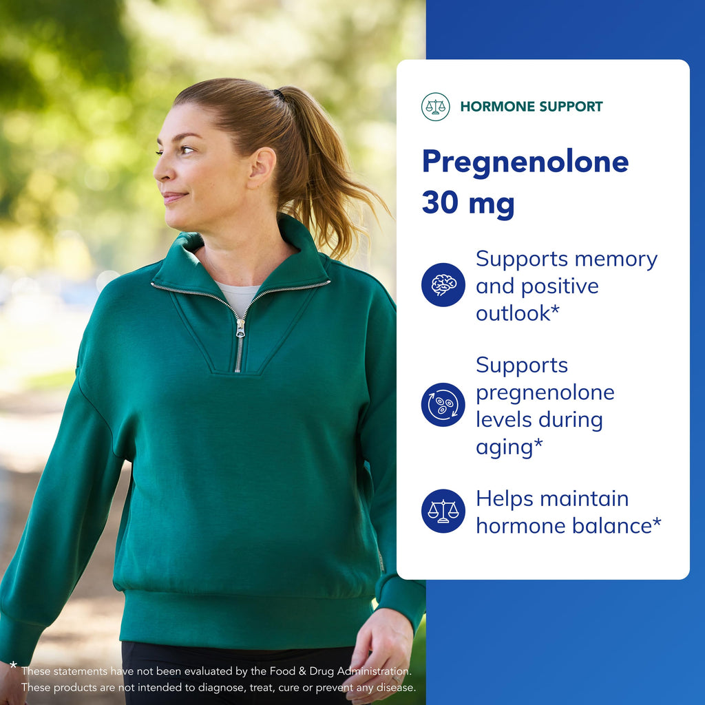 Pure Encapsulations Pregnenolone - 30 mg - Hormone Support - Memory Support & Brain Supplement* - Gluten Free & Vegan - 180 Capsules