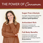 Sugar-Free Cinnamon Gummies 2000MG with Ceylon Cinnamon & Cassia Complex | Sugar-Free Lifestyle Supplement & Guilt-Free Apple Pie Flavor with Chromium | Vegan, Non-GMO, Gluten-Free | 60 Gummies