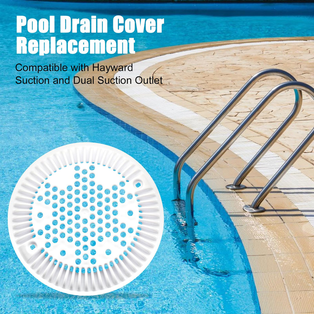 SZHY-LINK WGX1048E Pool Main Drain Cover Compatible with Dual Suction Outlet, Pool Drain Cover (2 Pack)