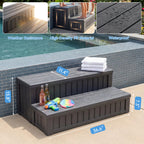 36.6” Hot Tub Steps with Storage, 780 lbs Load Capacity Heavy Duty Outdoor Spa Steps with No-Screw Snap Assembly, Non-Slip Universal Hot Tub Stairs for Spa, Pool, Patio, RV, Porch & Indoor Use, Black