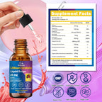 Scibalia Lithium Orotate Liquid Drops 20mg, Potency 11-in-1 Lithium Supplement w. NAC Magnesium Ashwagandha Theanine Vitamin D3 B6 B12 for Memory Brain Mood Cognitive Support, Non-GMO Gluten Free