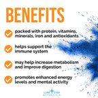 Organic Blue Spirulina Powder, 120 Servings - 100% Pure Superfood Blue-Green Algae, Natural Food Coloring for Smoothies & Protein Drinks - Non GMO, Gluten-Free, Vegan + USDA Certified, No Fishy Smell