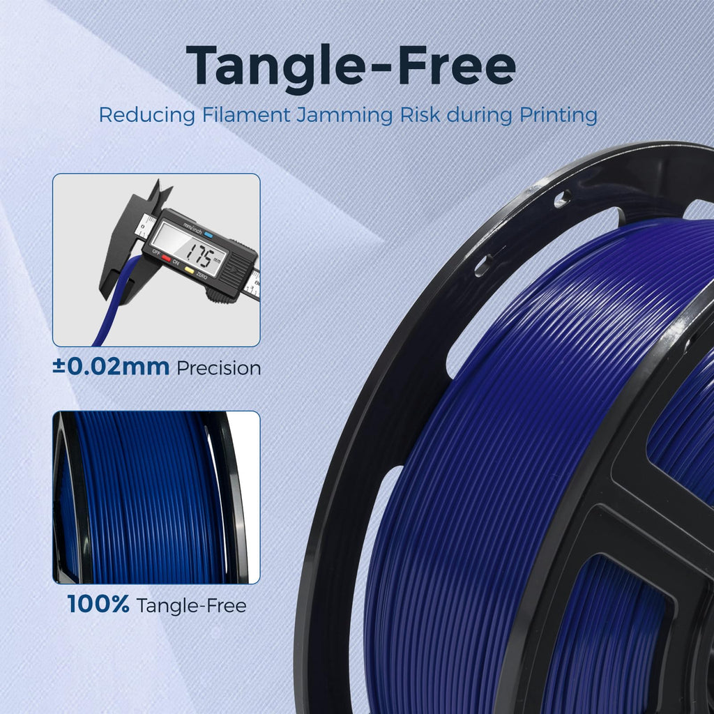 FLASHFORGE PETG Pro Filament 1.75mm Blue, 3D Printer Filament 1kg (2.2lbs) Spool, Dimensional Accuracy +/- 0.02mm, 3D Printing Filament for Various Mechanical Parts, Waterproof Parts