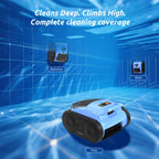 (2025 Upgrade) Pool Vacuum for Inground Pools, Robotic Pool Cleaner, Cordless Wall Climbing Pool Cleaner, Cleans Pool Floors, Walls & Waterline, Cleaning Up to 2100 Sq.ft, 180 Min