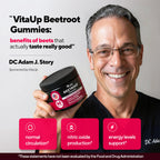 VitaUp Beet Root Gummies – Beetroot Supplement with CoQ10, Grape Seed, Vitamin C, B12 & B3 – Nitric Oxide Gummies for Circulation Support – Beet Supplement for Energy & Immune Support – 60 Beets Chews