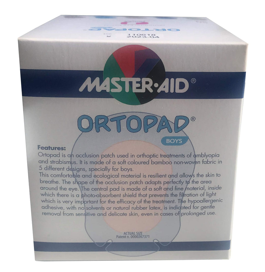 Ortopad® Bamboo Boys Eye Patches, 50/Box (Junior Size, 0-2 yrs) Blue Camo Pack