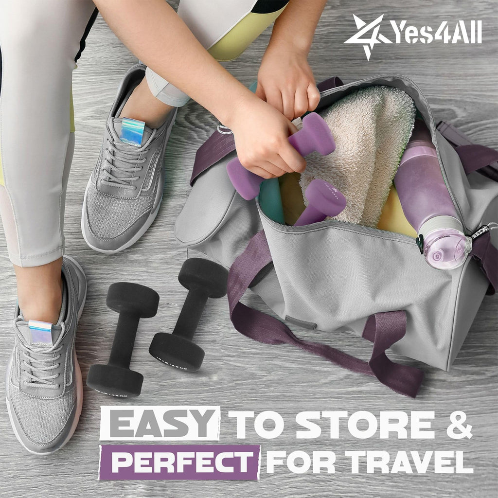 Yes4All Exercise amp Fitness Ibs Yes4All Non Slip Hexagon 2lbs Neoprene Dumbbell Set for Muscle Toning Stren, A-Purple-2 lbs , 2 Pair US