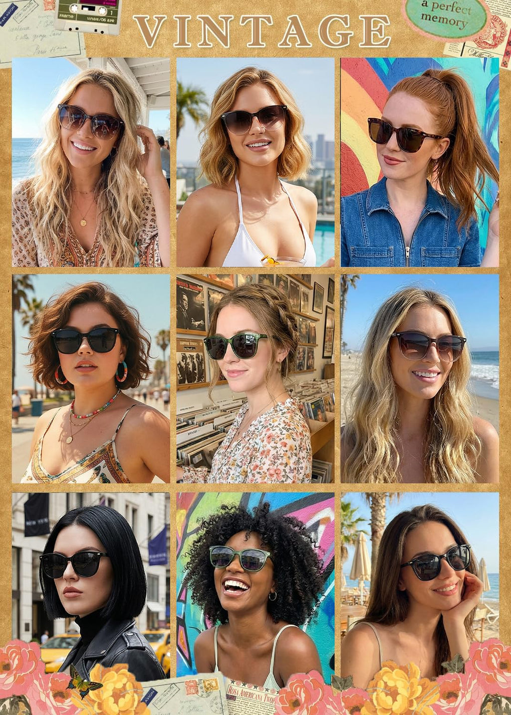 FIMILU 2 Packs Sunglasses for Women Polarized UV400 Protection